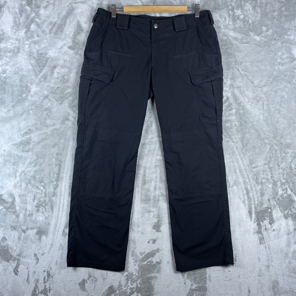 5.11 Tactical Cargo Pants Womens 12 Black Ripstop Multi-Pocket Stryke 64386